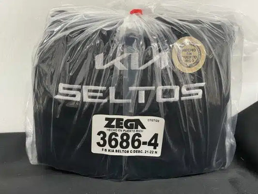 Full Set Kia Seltos 2021-2025 Black (Back with Arm Rest) #3686-4