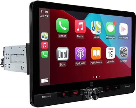 Radio Dual Electronics Dual DCPA1013 1-DIN 10.1"" Apple CarPlay Android Auto Digital Multimedia Receiver