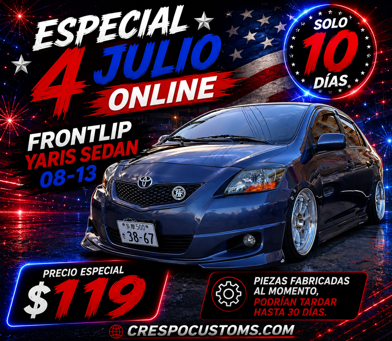 Frontlip Yaris Sedan 08-13