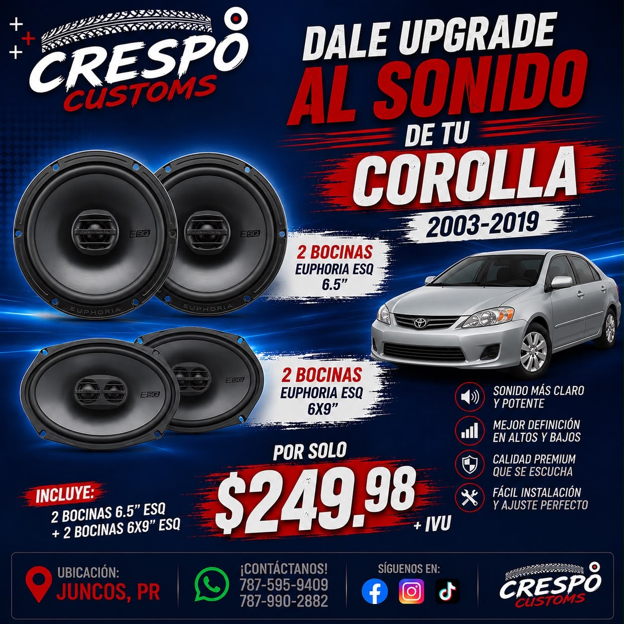 COMBO DALE UPDATE AL SONIDO DE TU COROLLA 03-19