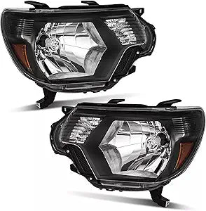 Focos Toyota Tacoma 12-15  (OEM Type) (Fondo Negro) con DRL