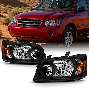 Focos Toyota Highlander 04-06 Fondo Negro