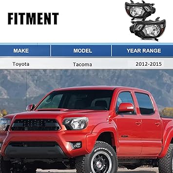 Focos Toyota Tacoma 12-15  (OEM Type) (Fondo Negro)