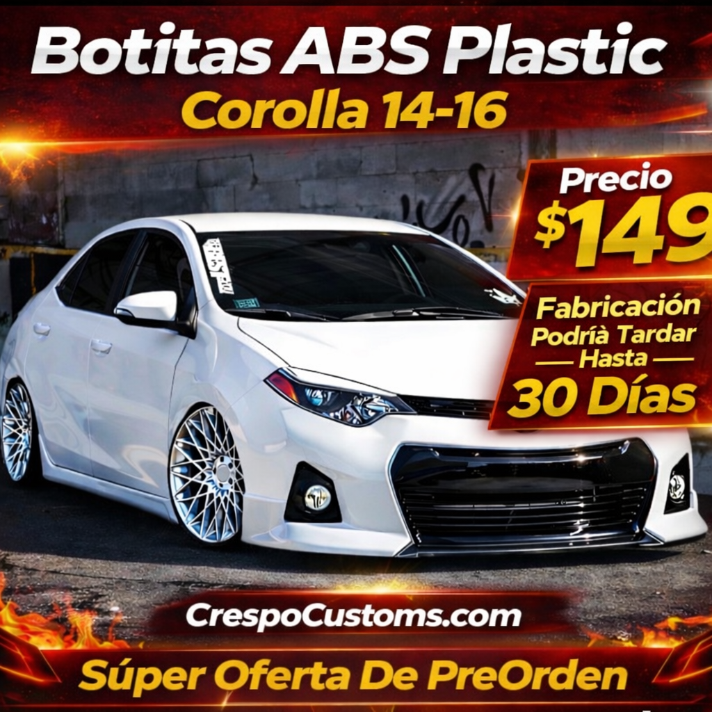 Frontlip Abs Plastic Corolla 14-16