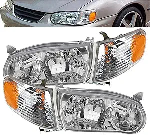 Focos Toyota Corolla 01-02 Clear (Incluye esquineros)