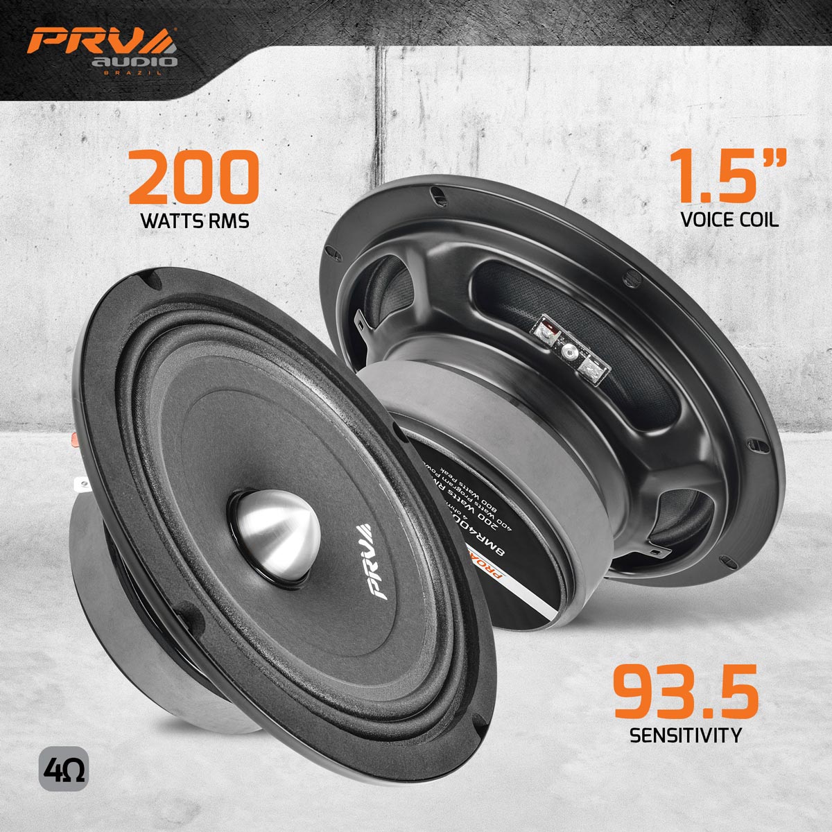 BOCINA 8"  8MR400B-4 SLIM