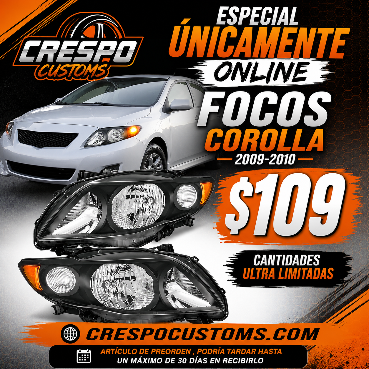 Focos Corolla 09-10