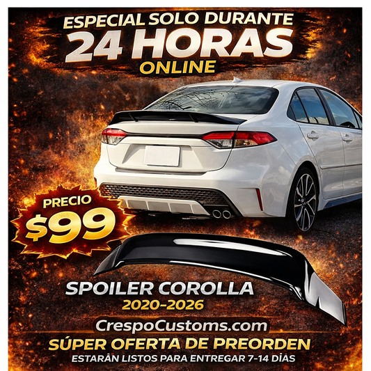 SOLO 24 Horas Spoiler Corolla 2020-2026