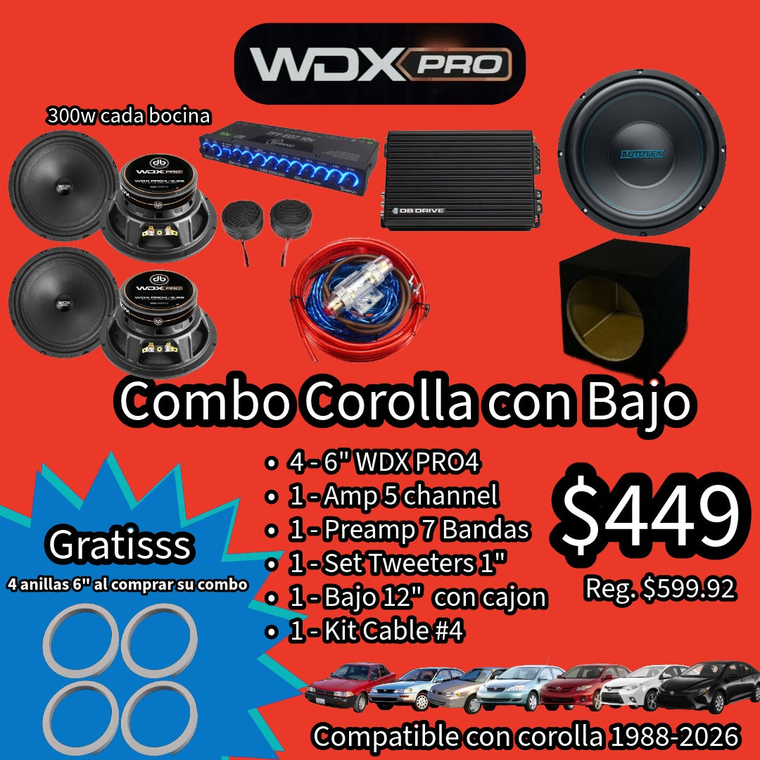 Combo Corolla Con Bajo