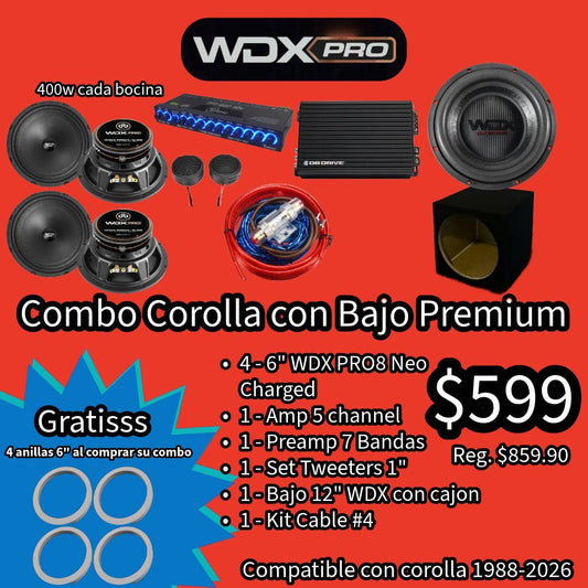 Combo Corolla Con Bajo Premium
