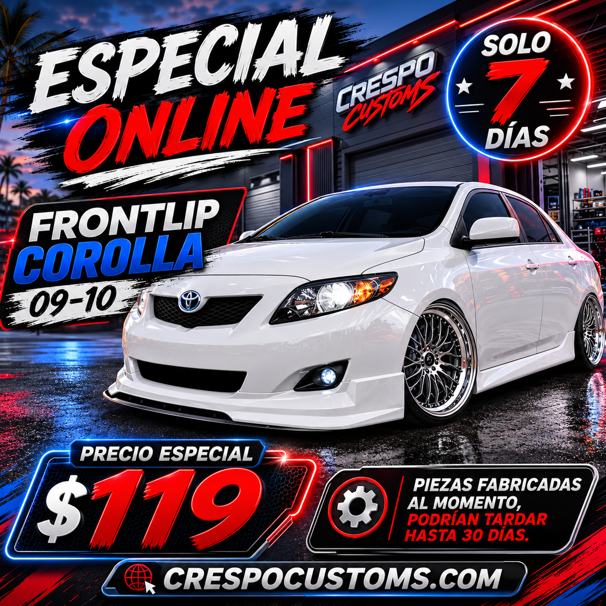 Frontlip Corolla 09-10