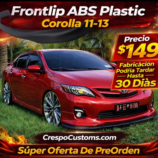 Frontlip Abs Plastic Corolla 11-13