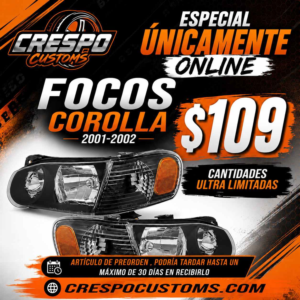 Focos Corolla 01-02