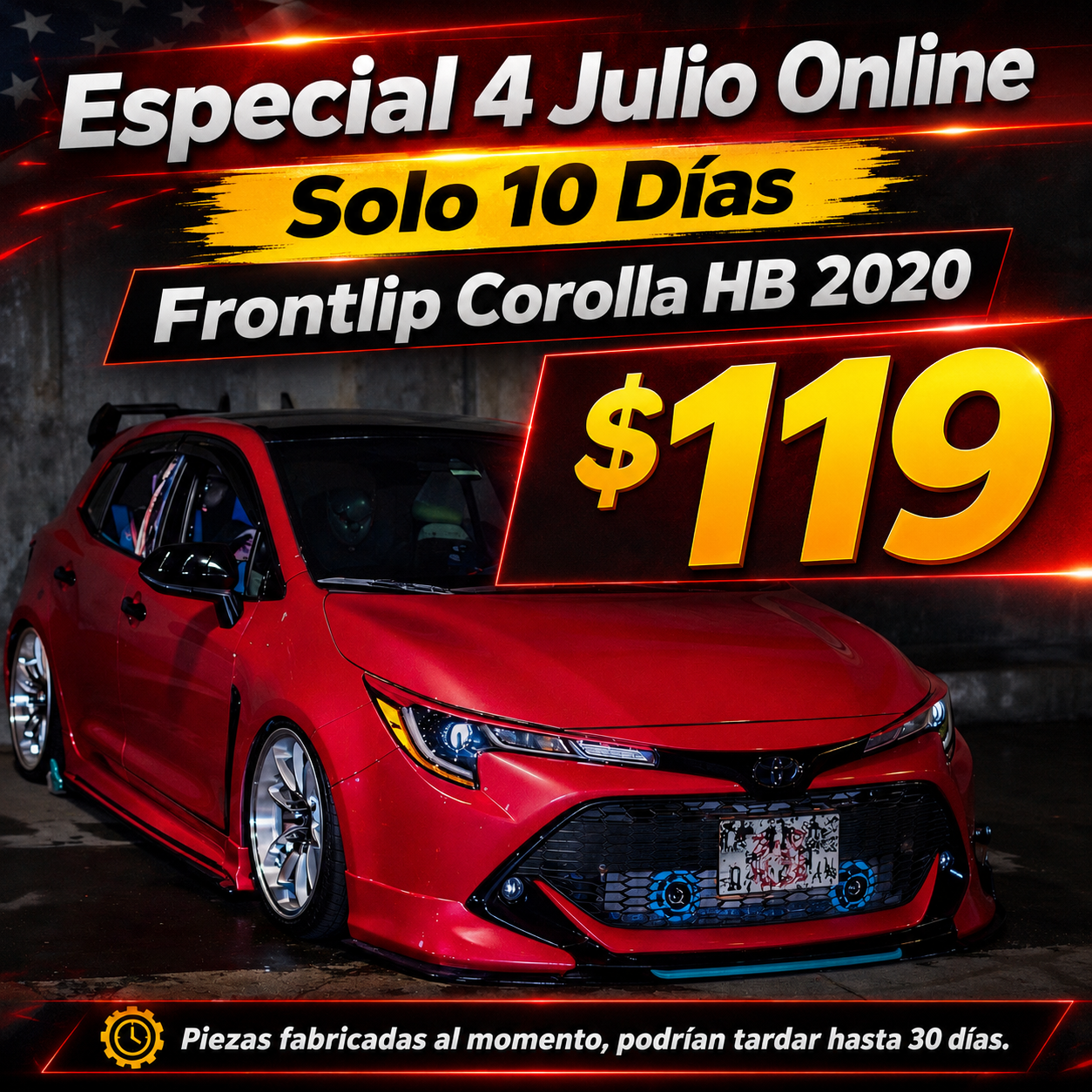 Frontlip Corolla HB 2020