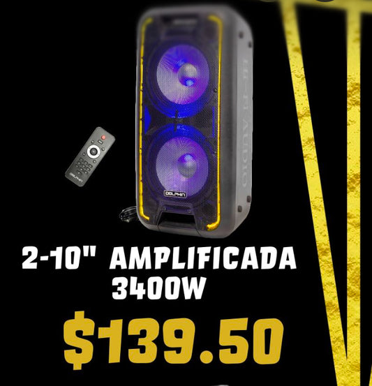 Bocina 2 10” Amplificada