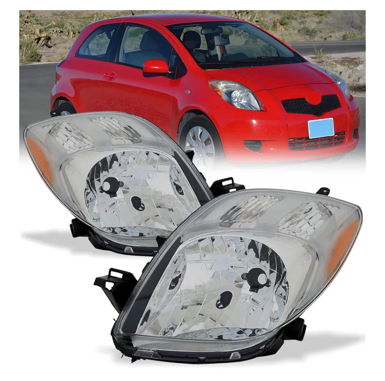 Focos Toyota Yaris 2007 2008 2 puertas Hatchback