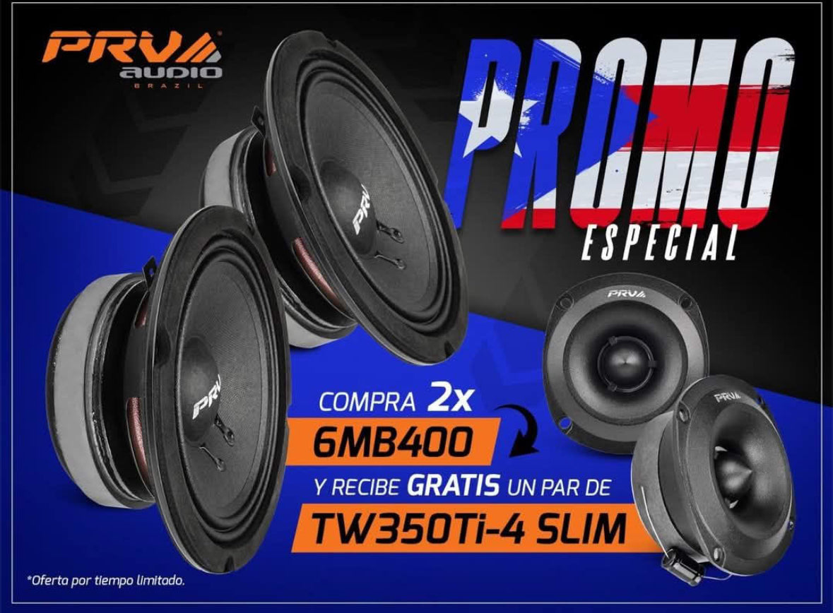 6” MB400 PRV Compra 2 y recibe Tweeter Gratis