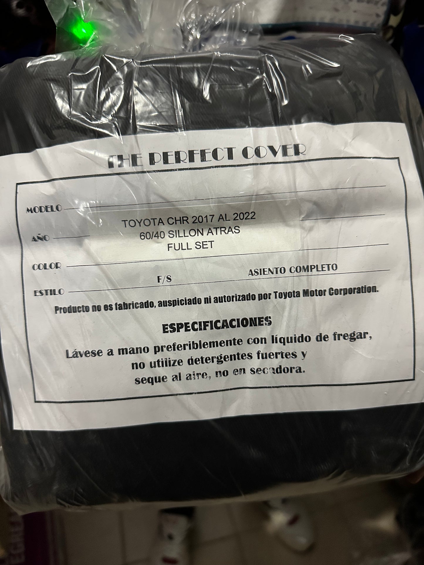 Cover Asiento CHR 17-22 Black