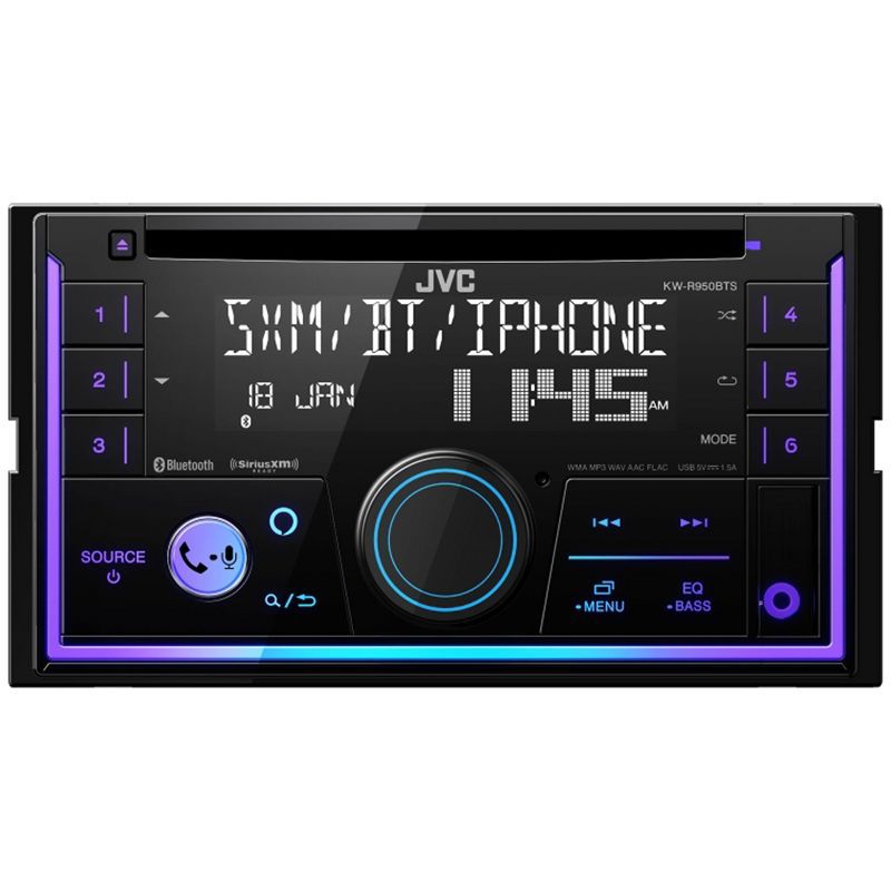 RADIO  JVC KW-R950BTS 2-DIN CD Receiver BT/USB/Sirius XM/Amazon Alexa/13-Band EQ / Variable-Color Illumination with SXV300v1 Satellite Radio Tuner