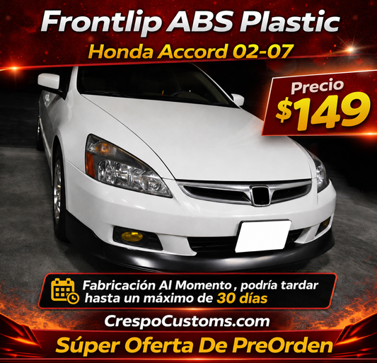 Frontlip Abs Plastic Honda Accord 02-07
