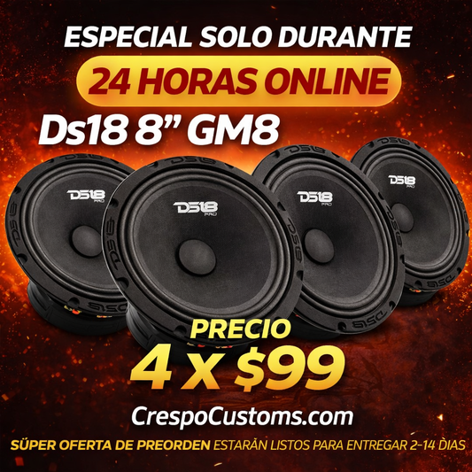 SOLO 24 Horas 4 Bocinas Ds18 8”