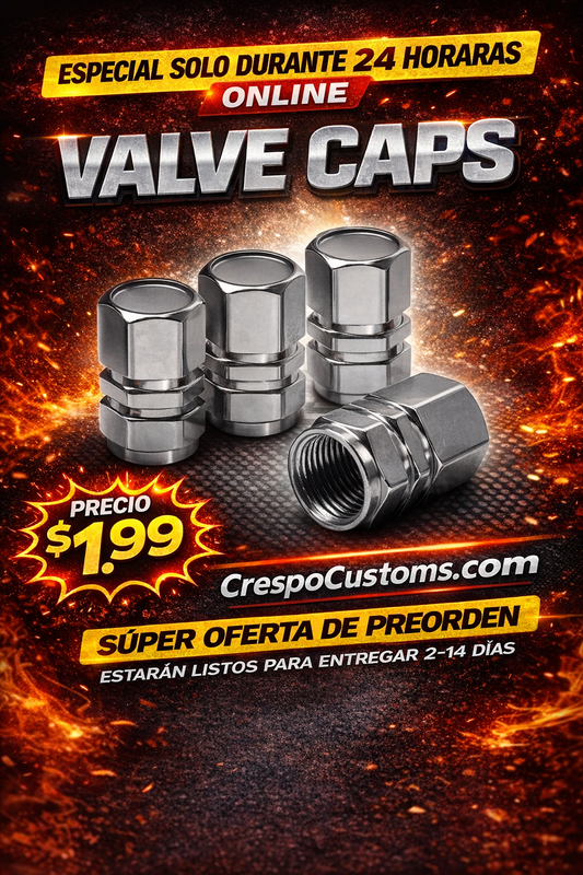 SOLO 24 Horas Valve Caps Cortos