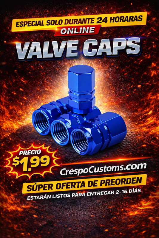 SOLO 24 Horas Valve Caps Cortos