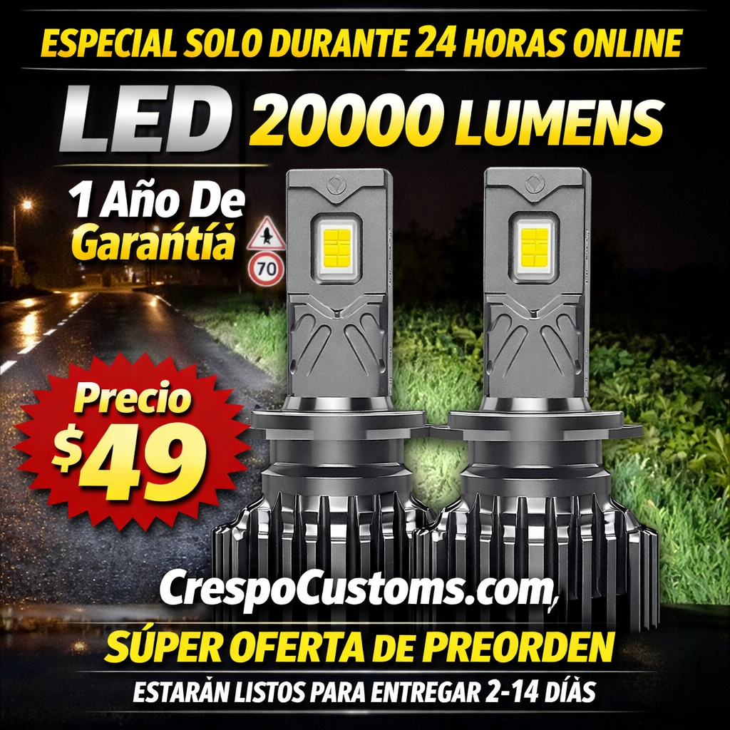 SOLO 24 Horas LED 20000K Lumens 1 Año De Garantía
