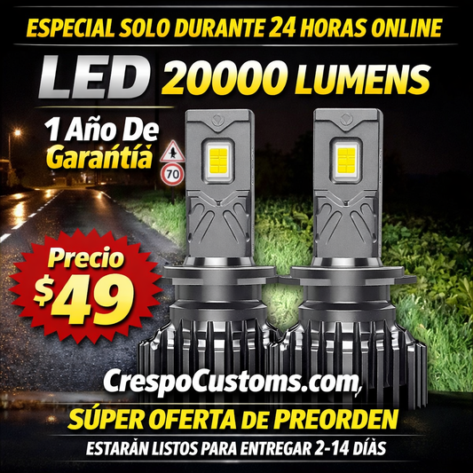 SOLO 24 Horas LED 20000K Lumens 1 Año De Garantía