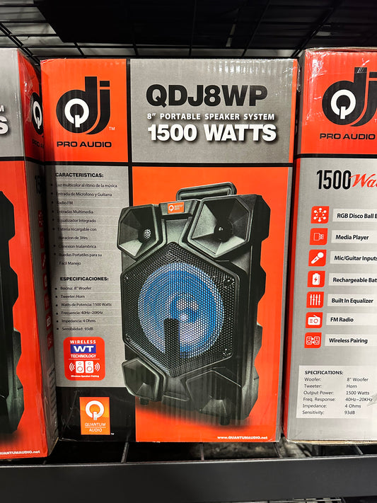 Bocina portable 8” QDJ8WP