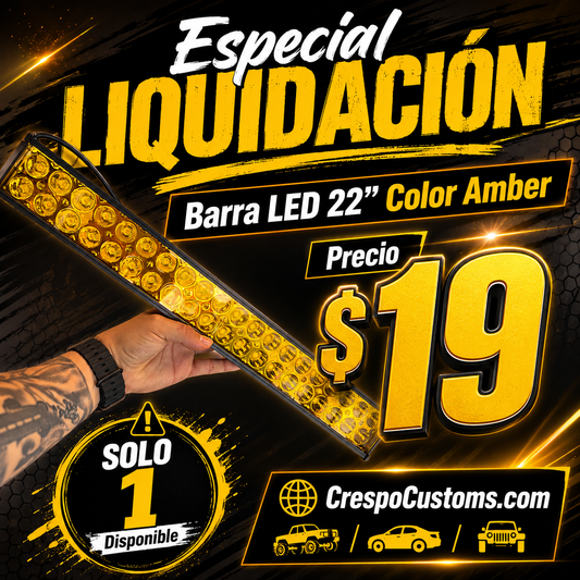 LIQUIDACIÓN Barra LED 22” Color Amber