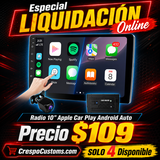 ESPECIAL Radio 10” Apple Car Play Android Auto