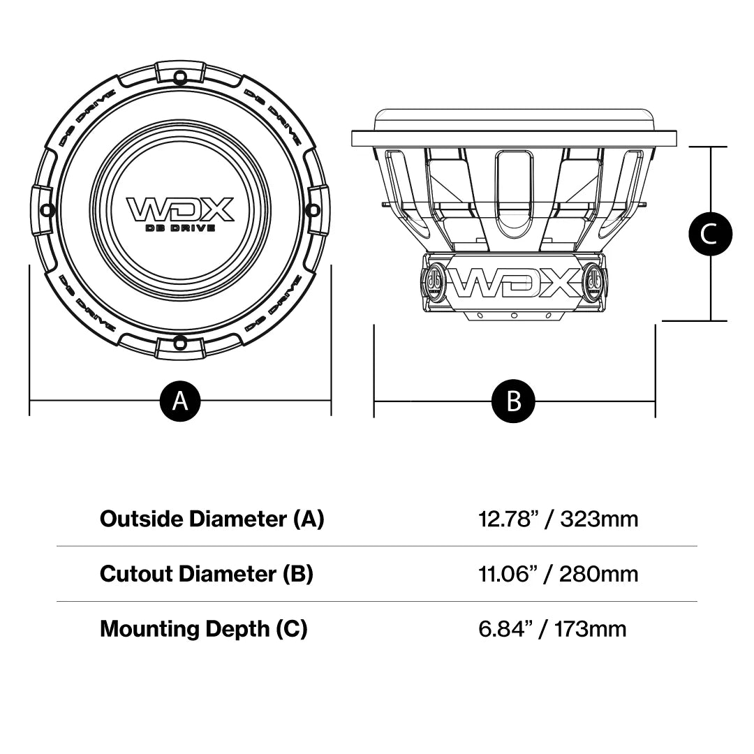 WDX12G1.4 12” Dual 4-Ohm Subwoofer