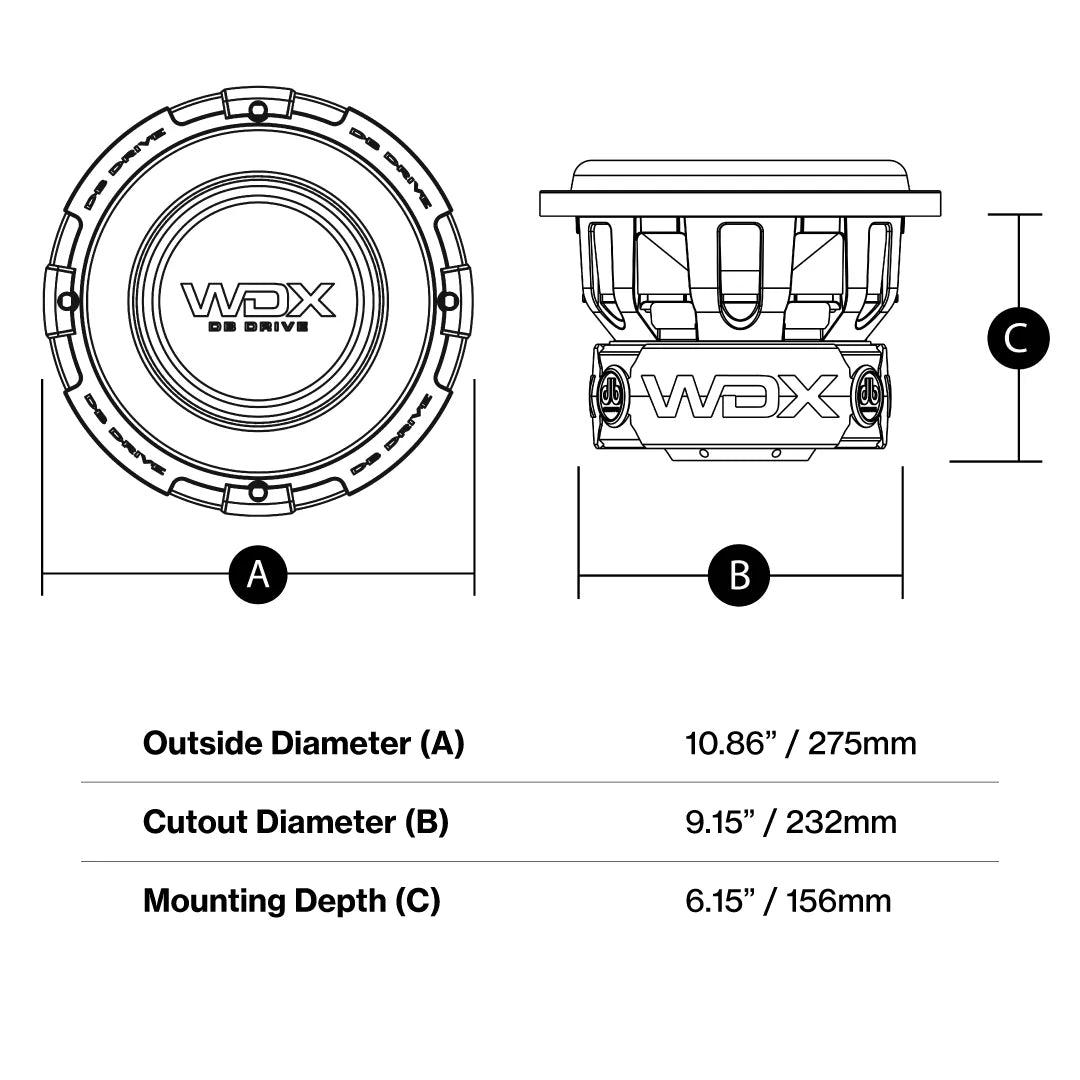WDX10G1.4 10" Dual 4-Ohm Subwoofer