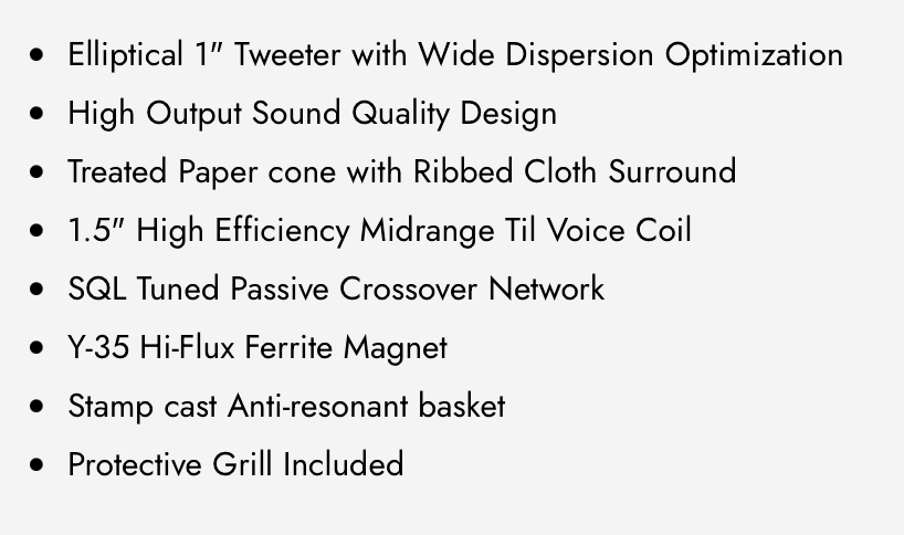 WDX P65 WDX PRO 6.5" 2-Way Loudspeaker