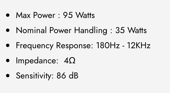 DX-S35M 3.5" Midrange (1 Pair)