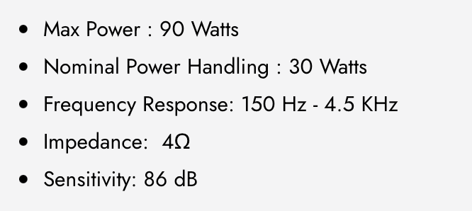 DX-S2.75M 2.75" Midrange (1 Pair)