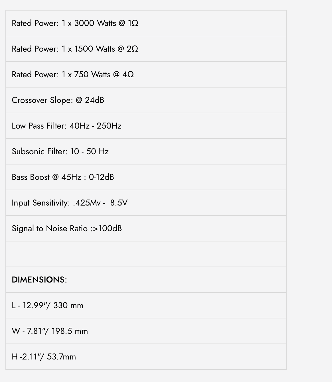 WDX-R3000.1 WDX Reference Class-D Mono Amplifier