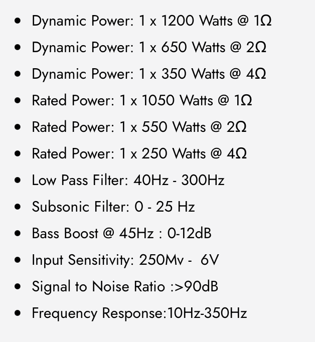 DX-A1201 Monoblock Class D Amplifier