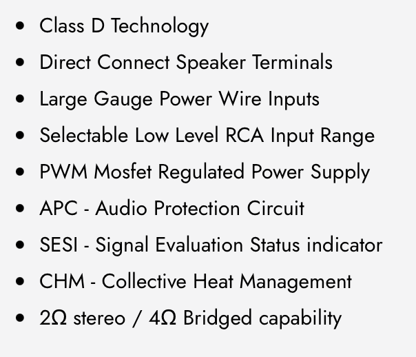 DX-A4090 : 4-Channel Class D Amplifier