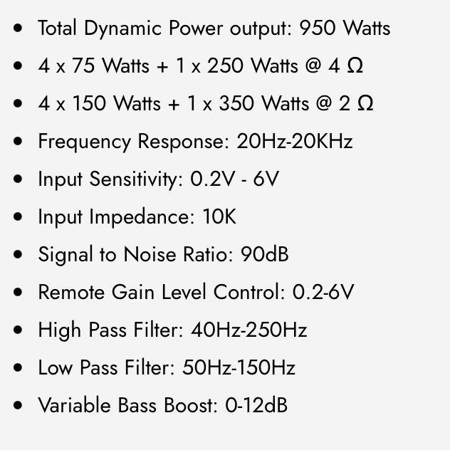 X-A7505 5-Channel Class D Amplifier