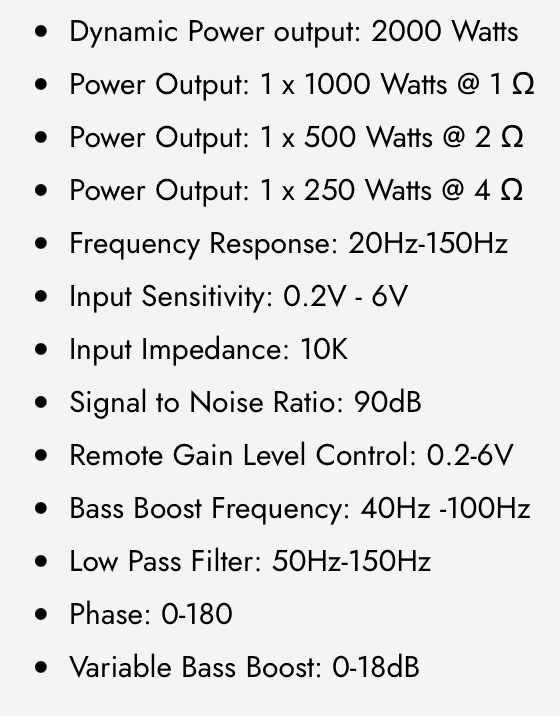 X-A2000 Mono Class D Amplifier
