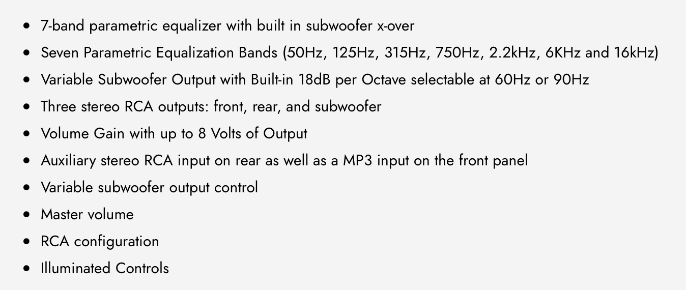 E7 EQ7 7 Band Parametric Equalizer