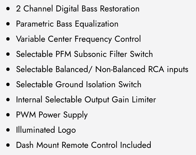 WDXBE6MX Digital Bass Enhancer (Mexico Edition)