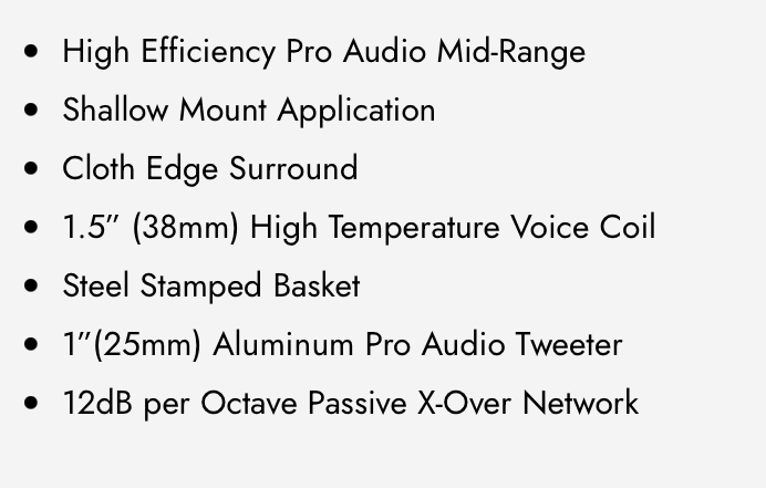 P7 6K : 6.5" PRO Audio Component Loudspeaker
