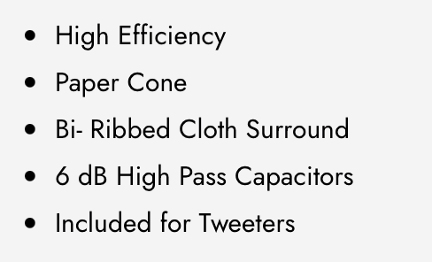 PRO6K : 6.5" PRO Audio Component Speaker