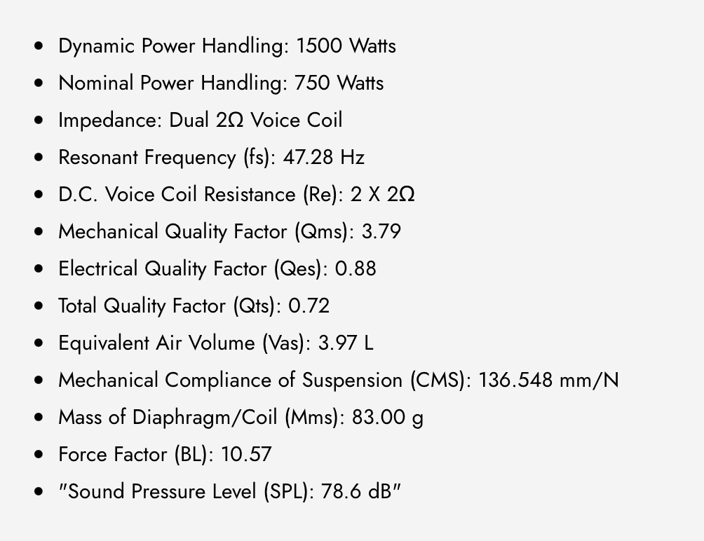 WDX6.5G2R.2 6.5" Dual 2-Ohm Subwoofer