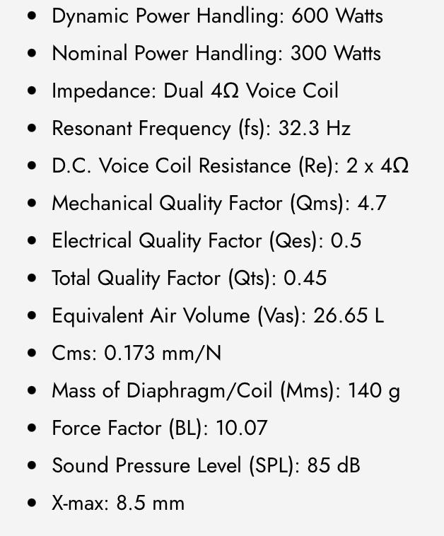 X-W10D4 10" Dual 4-Ohm Subwoofer