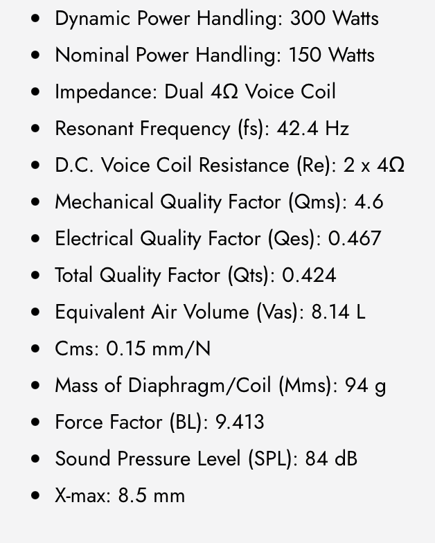 X-W8D4 8" Dual 4-Ohm Subwoofer