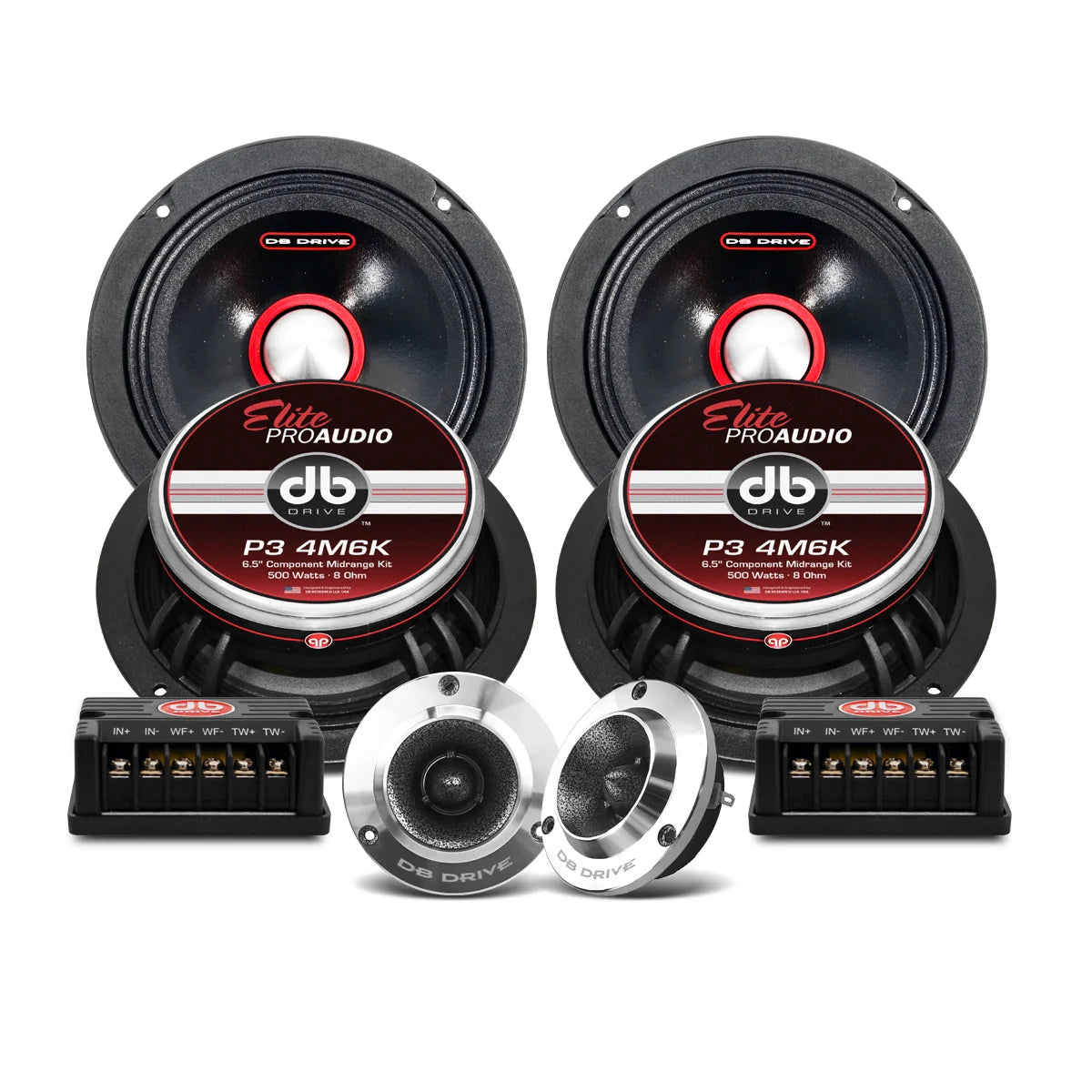 P3 4M6K : 6.5" 4- Midrange/ 2-Tweeter Component Kit